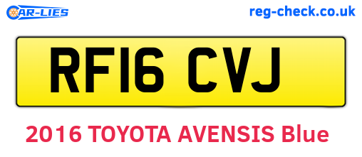 RF16CVJ are the vehicle registration plates.