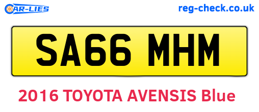 SA66MHM are the vehicle registration plates.