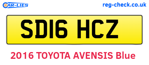 SD16HCZ are the vehicle registration plates.