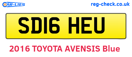 SD16HEU are the vehicle registration plates.