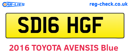 SD16HGF are the vehicle registration plates.