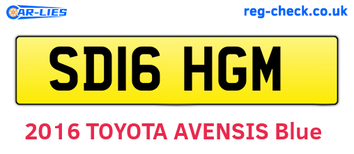 SD16HGM are the vehicle registration plates.