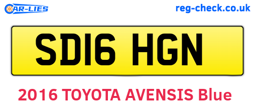 SD16HGN are the vehicle registration plates.