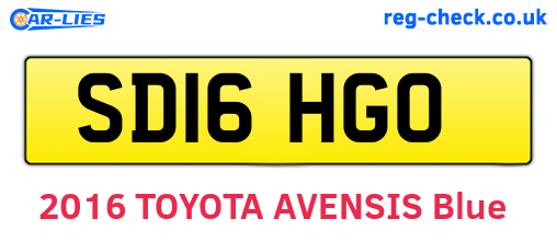 SD16HGO are the vehicle registration plates.