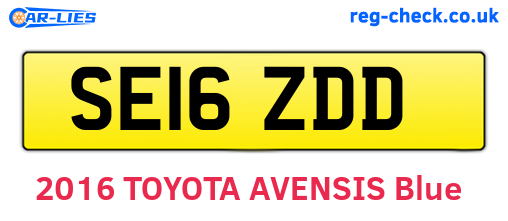 SE16ZDD are the vehicle registration plates.