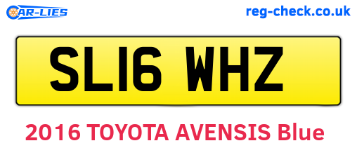 SL16WHZ are the vehicle registration plates.