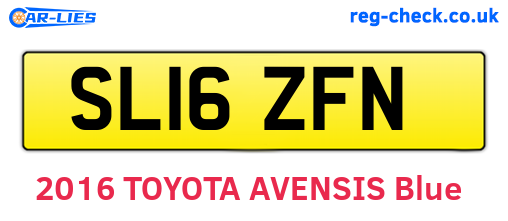 SL16ZFN are the vehicle registration plates.