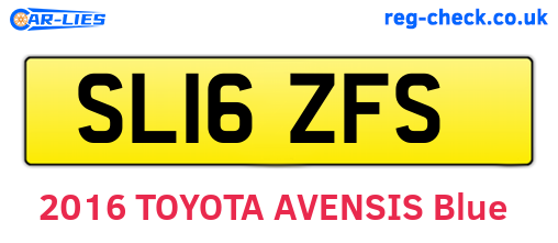 SL16ZFS are the vehicle registration plates.