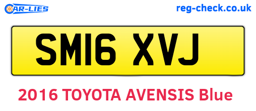 SM16XVJ are the vehicle registration plates.