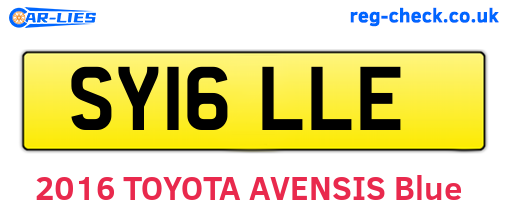 SY16LLE are the vehicle registration plates.