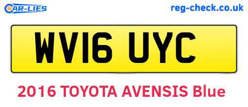 WV16UYC are the vehicle registration plates.