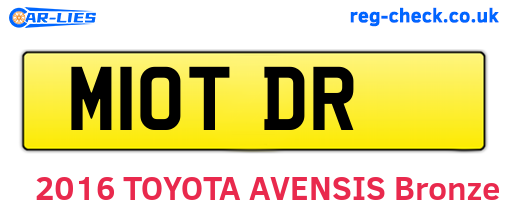 M10TDR are the vehicle registration plates.