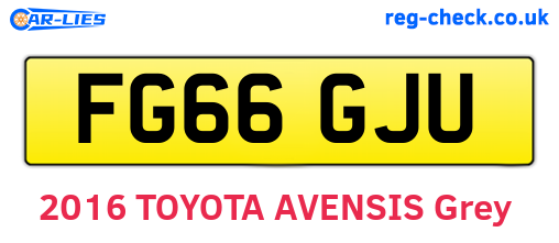 FG66GJU are the vehicle registration plates.