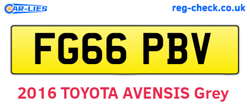 FG66PBV are the vehicle registration plates.