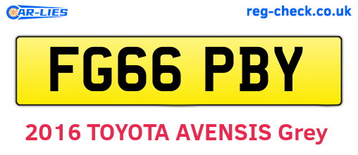FG66PBY are the vehicle registration plates.