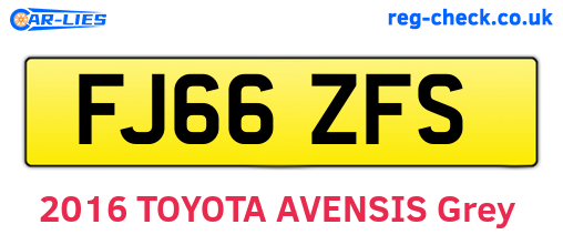FJ66ZFS are the vehicle registration plates.