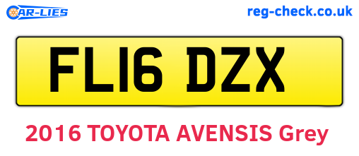 FL16DZX are the vehicle registration plates.