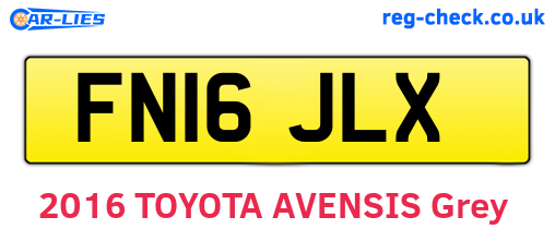 FN16JLX are the vehicle registration plates.