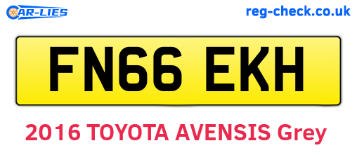 FN66EKH are the vehicle registration plates.