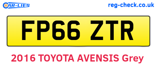 FP66ZTR are the vehicle registration plates.