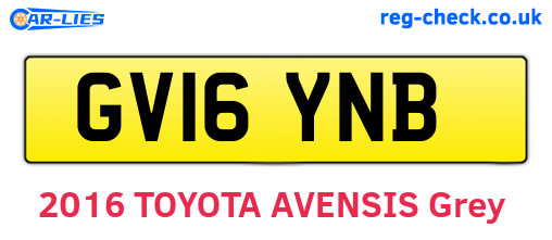 GV16YNB are the vehicle registration plates.
