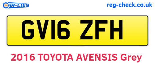 GV16ZFH are the vehicle registration plates.