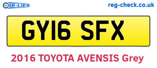 GY16SFX are the vehicle registration plates.