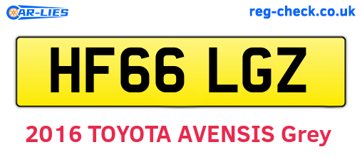 HF66LGZ are the vehicle registration plates.