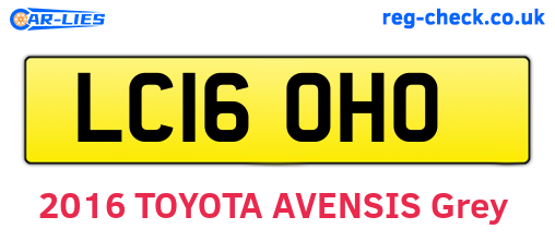 LC16OHO are the vehicle registration plates.