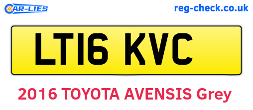 LT16KVC are the vehicle registration plates.