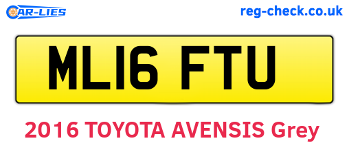 ML16FTU are the vehicle registration plates.