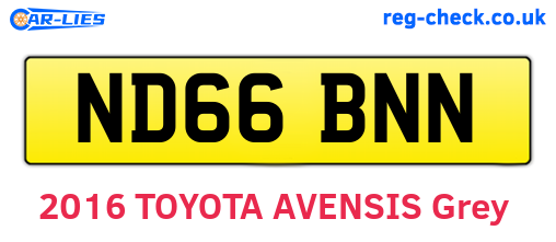 ND66BNN are the vehicle registration plates.