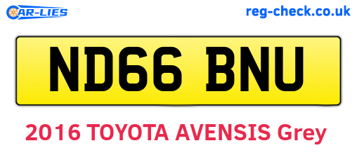 ND66BNU are the vehicle registration plates.