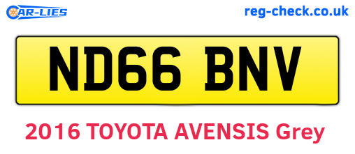 ND66BNV are the vehicle registration plates.