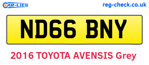 ND66BNY are the vehicle registration plates.