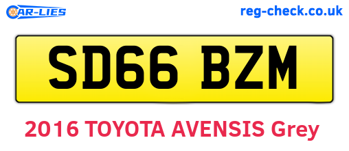 SD66BZM are the vehicle registration plates.