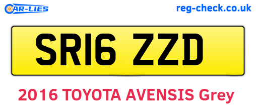 SR16ZZD are the vehicle registration plates.
