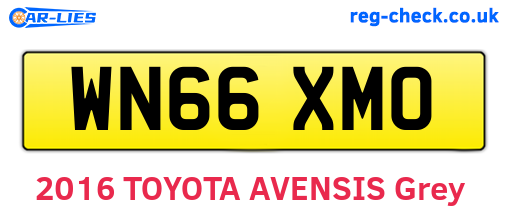 WN66XMO are the vehicle registration plates.