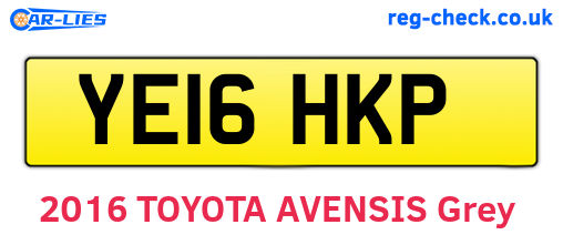 YE16HKP are the vehicle registration plates.