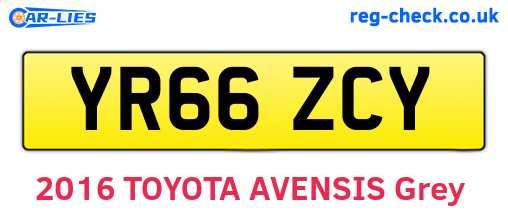 YR66ZCY are the vehicle registration plates.