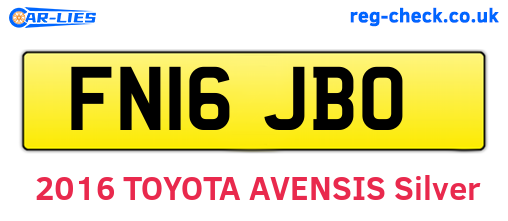 FN16JBO are the vehicle registration plates.