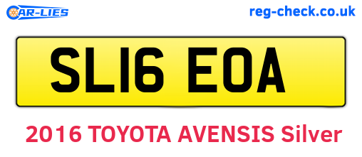 SL16EOA are the vehicle registration plates.