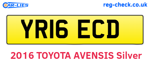 YR16ECD are the vehicle registration plates.