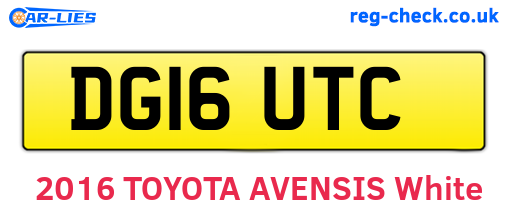 DG16UTC are the vehicle registration plates.