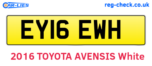 EY16EWH are the vehicle registration plates.