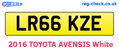 LR66KZE are the vehicle registration plates.