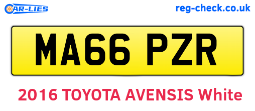 MA66PZR are the vehicle registration plates.