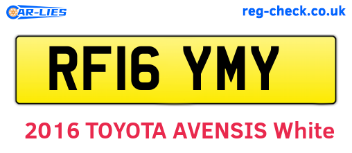 RF16YMY are the vehicle registration plates.