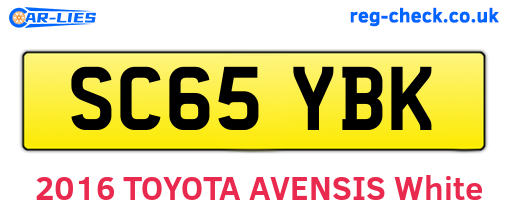 SC65YBK are the vehicle registration plates.