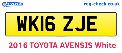 WK16ZJE are the vehicle registration plates.